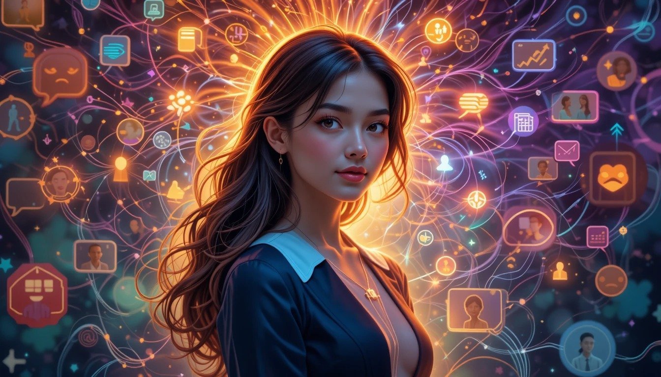 Illustration of a sales professional having emotional intelligence.